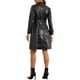 thumbnail image 3 of Abrigos de cuero sintético para mujer INSPIRE CHIC con cuello de muesca, abotonados, abrigo largo de invierno, negro, talla S, 3 of 6