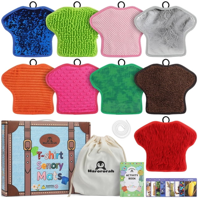 Set Montessori Táctil de 9 Piezas Harororah, Alfombrillas Sensoriales 27 x 23 cm