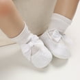 thumbnail image 3 of Yoyauz Baby Girl Mary Jane Shoes Anti Slip Rubber Sole Ballet Slippers Princess Dress Wedding Shoes Newborn Kids Shoes Toddler Shoes（0-12 Month）, 3 of 8