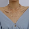 thumbnail image 3 of TURANDOSS Layered Chain Necklaces for Women 14K Gold Plated Dainty Layered Choker Necklace Paperclip Cuban Herringbone Figaro Rope Box Chain Necklaces for Women Jewelry Gifts, 3 of 5