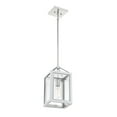 thumbnail image 4 of White with Polished Nickel Accents One Light Pendant from the Carlton Collection, 4 of 6