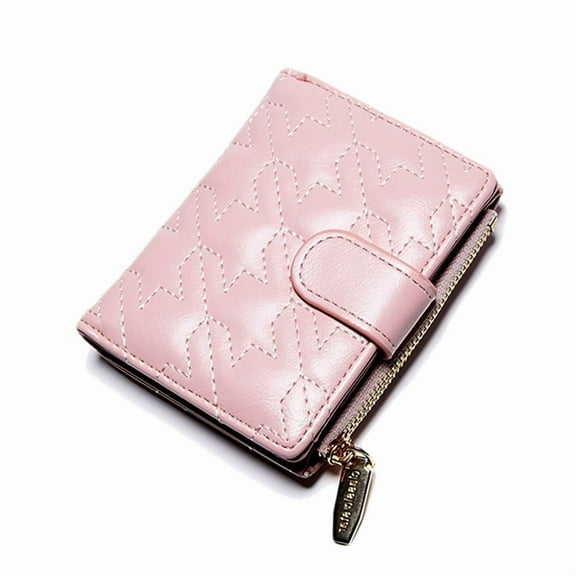 TAZAG women's wallet zipper grid folding wallet multifunctional coin purse student