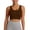 Coffee, variant on Women's Ribbed Knit Crop Tank Top, Seamless Square Neck Sleeveless Cropped Cami, Form-Fitting Workout & Casual Basic Top for Everyday Wear(Blue/L)