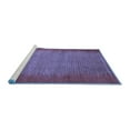thumbnail image 2 of Ahgly Company Machine Washable Indoor Square Abstract Blue Modern Area Rugs, 4' Square, 2 of 4