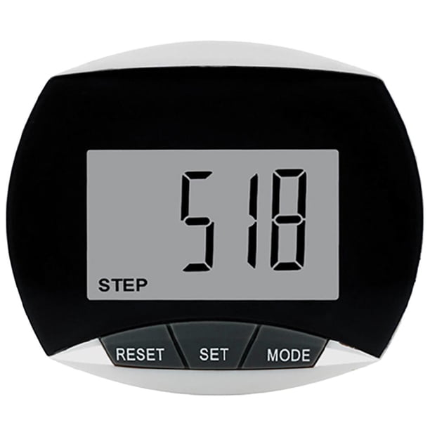 Naiovety Mini podómetro LCD Contador de pasos con clip de cinturón Distancia Ajuste de calorías Equipos de ejercicio Caminar para anciano Type3 NO3