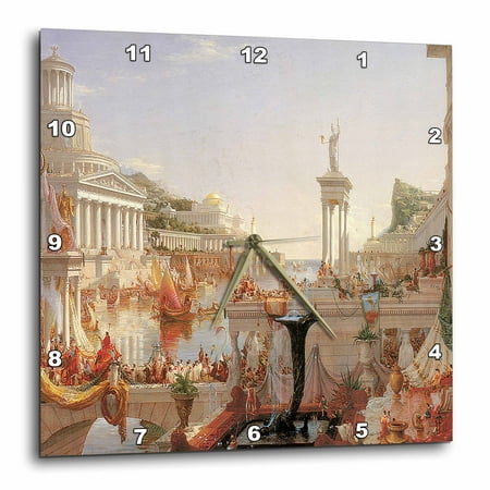 Empire Clock - 3dRose The Course of Empire, The Consummation of Empire by Thomas Cole American Artist - Wall Clock, 15 by 15-inch