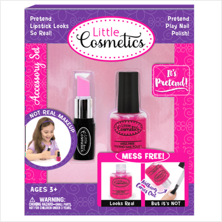 Little Cosmetics Pretend Nail Polish & Lipstick Accessory Set - Walmart.com