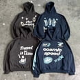 thumbnail image 2 of Yao888 Sudadera con capucha y estampado de espuma de dibujos animados de marca de lujo de moda rota para hombre, ropa de calle vintage, sudadera de gran tamaño, sudaderas con capucha para hombre, 2 of 5