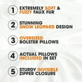 thumbnail image 4 of Cheer Collection Faux Fur Cylinder Pillows - Decorative Bolster Pillows for Couch & Bed - Machine Washable - 8â€ x 24â€ Inch (Set of 2) - Snow Leopard, 4 of 4