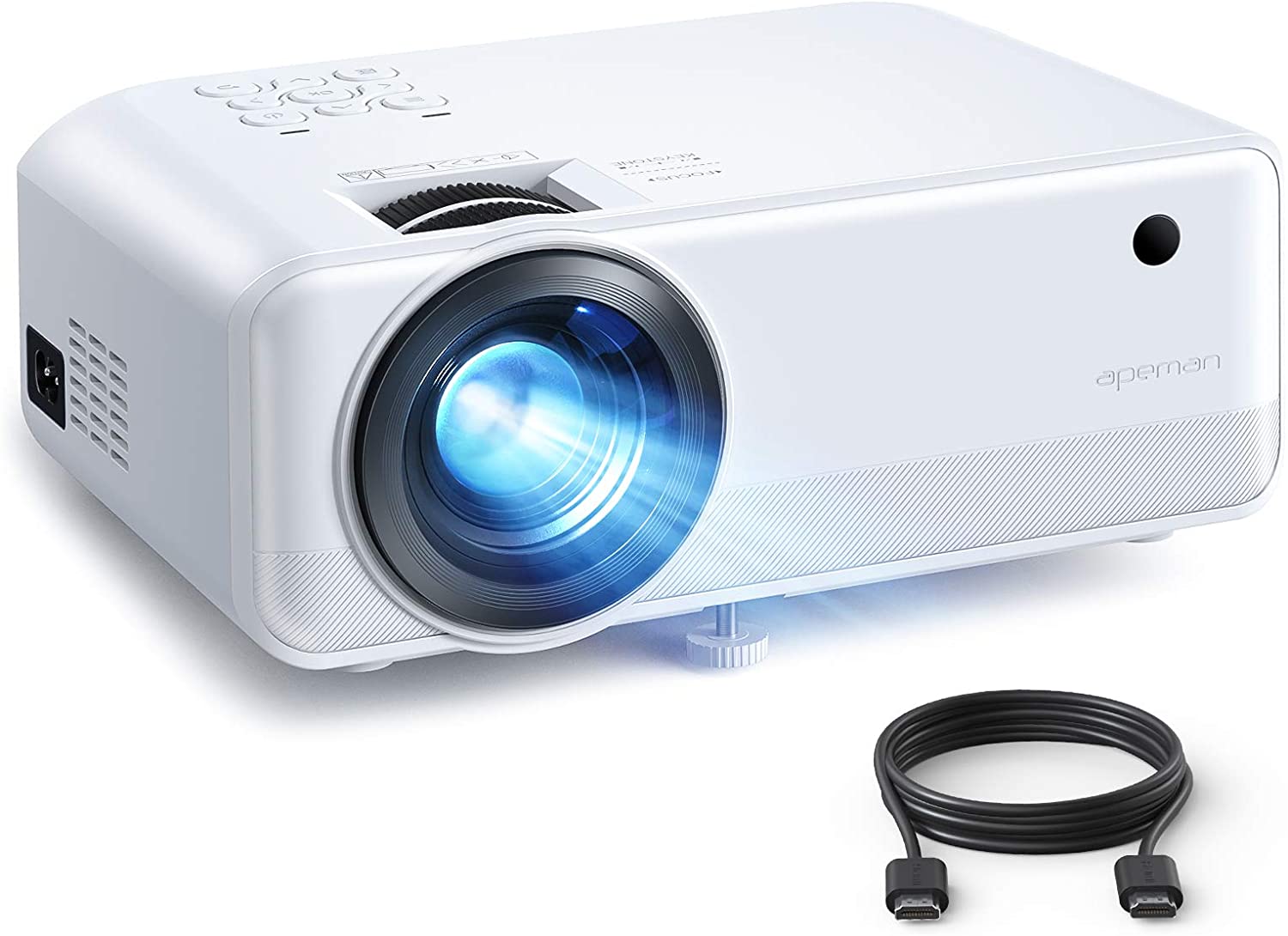 Mini Projector, APEMAN 5000 Lumen 1080P Supported Projector, 200