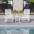 thumbnail image 2 of Easthome Oversized Outdoor Rocking Chair, 2 Pack, Horizontal Design, HDPE All-Weather High Back Porch Rocker, 380 lbs Weight Capacity, White, 2 of 7