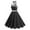 Black, variant on Generic 1950 Style Dresses for Women Vintage 50's Halter Dresses Retro Gingham Polka Dot Pin Up Dresses
