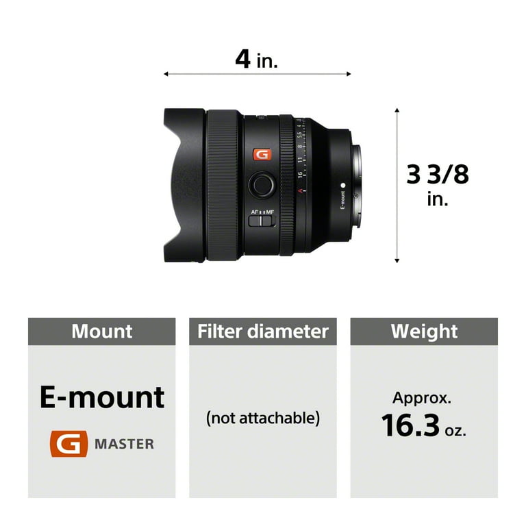 Sony FE 14mm F1.8 GM Full-Frame Wide Angle Prime G Master