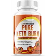 (1 Pack) Pure Keto Burn - Supplement for Weight Loss - Energy & Focus Boosting Dietary Supplements for Weight Management & Metabolism - Advanced Fat Burn Raspberry Ketones Pills - 60 Capsules