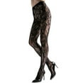 thumbnail image 2 of Natori Floral Lace Cut-Out Fishnet Tights - Womens - Female, Large, Ivory, 2 of 2