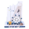 thumbnail image 1 of C Wooden Wave-Patterned Office Supply Holder Coastal Theme Desk Decor Storage Solution #nS50n, 1 of 7