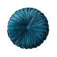 thumbnail image 1 of Velours Plissé Ronde Citrouille Canapé Coussin Coussin Canapé Chaise Voiture Coussin - Bleu Foncé, 1 of 9