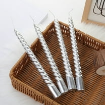 Lwlmwt Spiral Taper Candles 10 Inch, 4 Pack Dripless, Unscented, Smokeless, 8 Hour Burn, Look Candles for Weddings Dinner Celebrations Christmas Decaorations Indoor, Home Decor