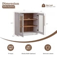 thumbnail image 2 of Modern Fort Storage Cabinet with Glass Door, 31" Buffet Sideboard with Adjustable Shelves, Kitchen Pantry & Bedroom Furniture, Easy Assemble,White, 2 of 7