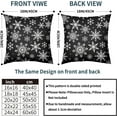 thumbnail image 4 of Christmas Snowflakes Pillow Covers 18x18 Set of 2 Red Green Blue Rustic Xmas Colored Holiday Decoration Print Outdoor Decorative Throw Pillows Farmhouse Winter Linen Cushion Case Sofa Couch Decor, 4 of 6