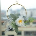 thumbnail image 2 of VerPetridure Imitation Flower Wall Decoration Metal Wreath Wrought Iron Wall Decoration, 2 of 2