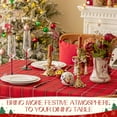 thumbnail image 5 of Romanstile Christmas Rectangle White Red Plaid Tablecloth - 60 x 84 inch - Checkered Water Stain Resistant Table Cover,Washable Polyester Table Cloths for Xmas Dinner/Party Decoration/Holiday, 5 of 7