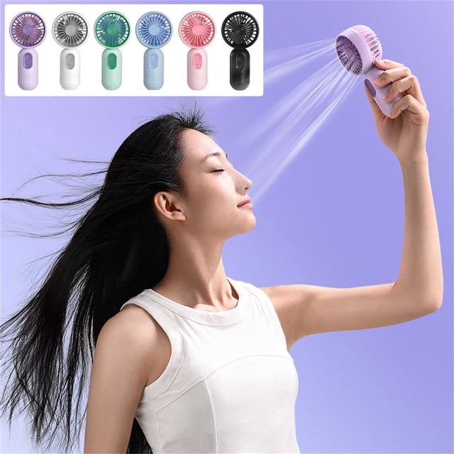 Iumwxz Portable Fan F33mini Handheld Small Fan Usb Charging High Wind Mute Mini Fan Blue Plastic Today Discount