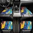 thumbnail image 6 of Sikiie Abstract Color Splash Car Foot Mat Set of 4 Pieces Basics Universal Fit Rubber Carpet Floor Mats For Car SUV Van & Truck, 26.8"L x 17.3"W (Front), 13"L x 17.3"W(Rear), 6 of 6