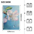thumbnail image 3 of Ckdifva Flower Blossom Drop A5 Ring Binder Notebook Journey Note Diary College Ruled Study 60 Pages, 3 of 8