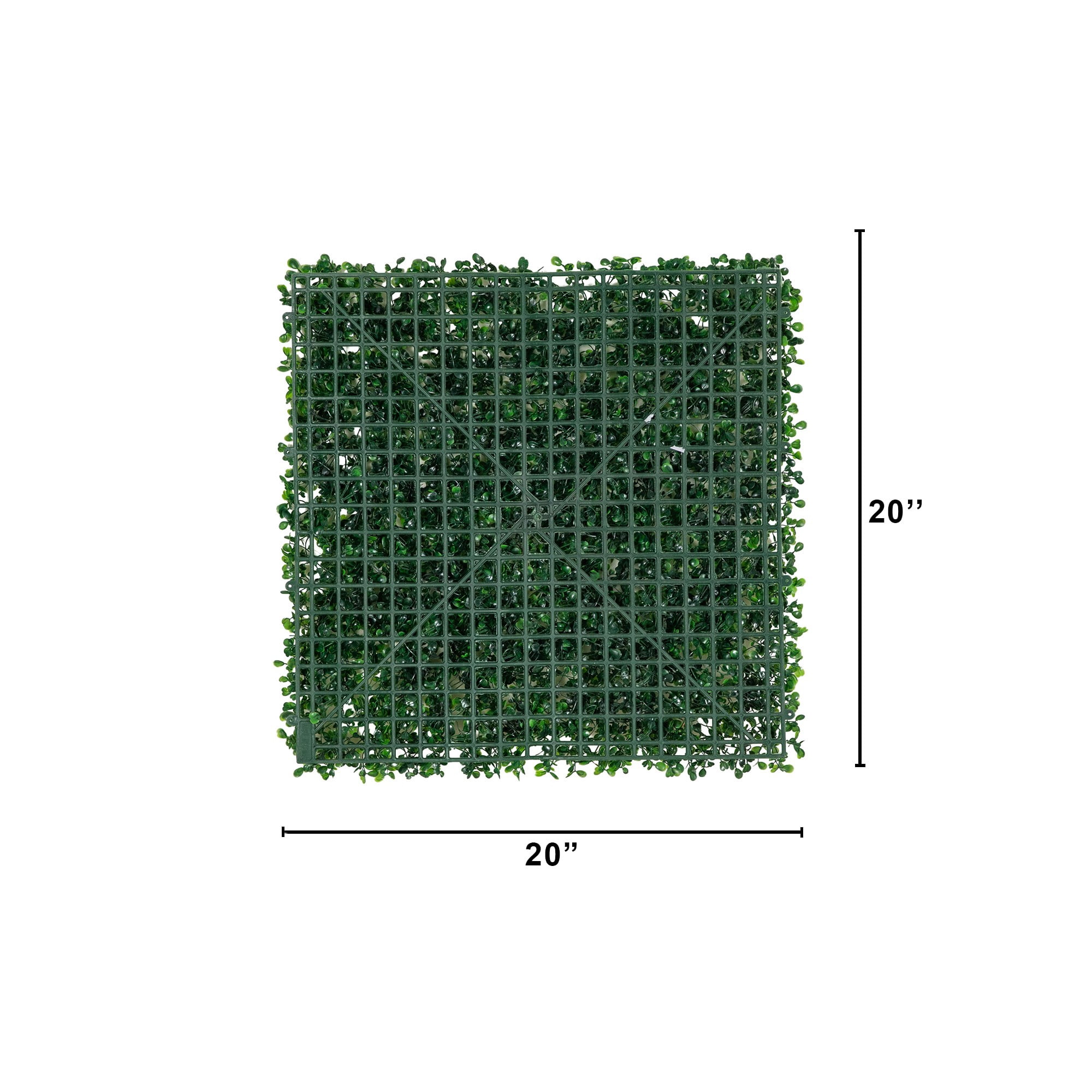 20in. x 20in. Artificial Boxwood Mat Wall Panel - Set of 12