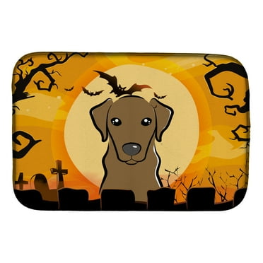 Carolines Treasures BB1792DDM Halloween Chocolate Labrador Dish Drying Mat 14 x 21" multicolor