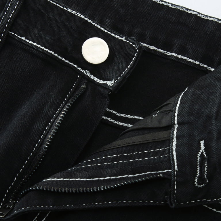 Ketyyh-chn99 Men Pants Jeans Denim Joggers Men's Wide Leg Denim