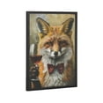thumbnail image 4 of Kate and Laurel Traditional Fox Wine Tasting Framed Wall Art by The Creative Bunch Studio, 12x16 Black, Cute Fox Wine Art for Wall, 4 of 7