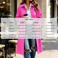 thumbnail image 3 of Hzzrkos Women's Polka Dot Long Coat, Lapel Collar Button Front Long Sleeve Casual Overcoat, Printed Lightweight Outerwear for Everyday Wear and Layering, 3 of 5