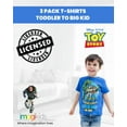thumbnail image 2 of Disney Pixar Toy Story Woody Buzz Lightyear Rex Little Boys 3 Pack T-Shirts Toddler to Big Kid, 2 of 5