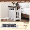 thumbnail image 3 of PLAMLE End Tables for Living Room with Storage Shelf,Narrow Sofa Side Table Slim Chair Side Table Adjustable Feet End table for Bedroom, 3 of 8