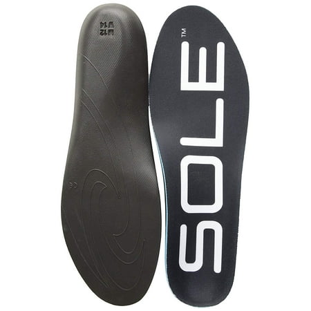 SOLE Active Thick Shoe Insoles, Black, 16 US/Men's 16 M US