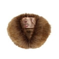 thumbnail image 3 of Women's Winter Faux Fur Scarf Collar, Warm Shawl Neck Wrap with Animal-Friendly Plush Material, Vintage 1920s Inspired Fashion Accessory for Cold Weather, Themed Parties and Holiday Events - Coffee, 3 of 5