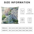 thumbnail image 5 of Fenyluxe  Hydrangea Gray Buffalo Plaid Summer Throw Pillow Cover, Flower Cushion Case for Sofa Couch 18x18in, 5 of 5