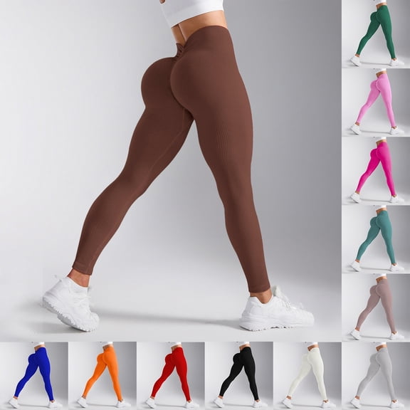 CHENge Thick Leggings for Women Classic Soft & Lightweigh Seamless Soft Opaque Slim Tummy Control Printed Pants for Running Cycling Yoga