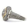 thumbnail image 3 of Shey Couture QTC547-7 Sterling Silver with 14K Gold 0.1 CT Diamond Ring - Size 7, 3 of 6