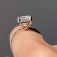 thumbnail image 5 of 2CTW Emerald Lab Created Diamond Solitaire Engagement Ring 14k White Gold Plated, 5 of 5