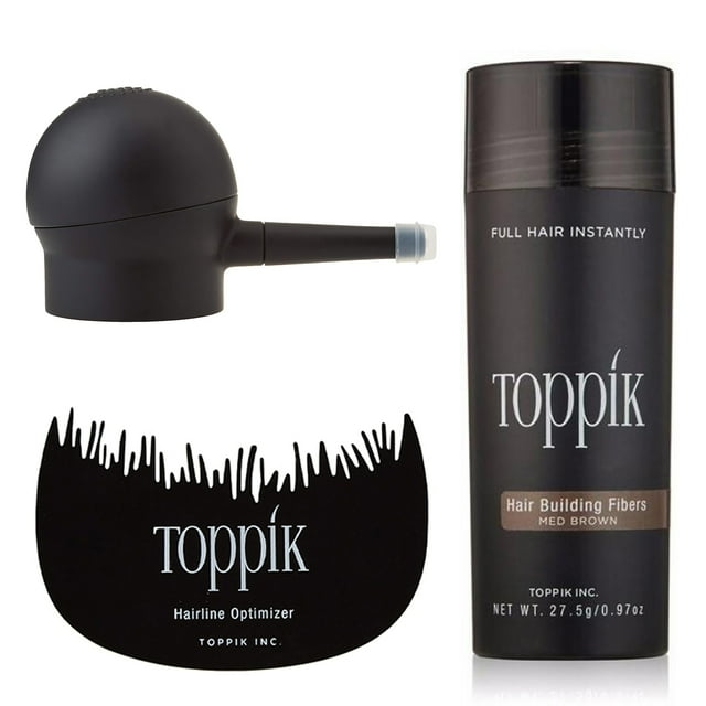 Toppik Trousse d'Outils pour Fibres de Construction, Fibres + Applicateur en Vaporisateur + Optimiseur de Ligne de Cheveux