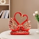 thumbnail image 3 of Figura de pareja de cisnes, estatua decorativa, regalo de San Valentín, escultura de animales para centro de mesa de entrada, oficina, decoración del Rojo, 3 of 6