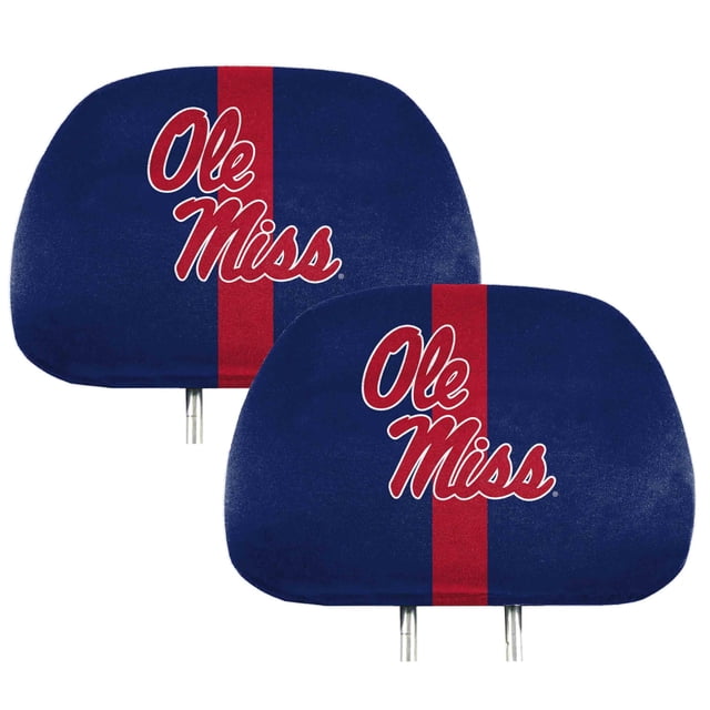 Fanmats 62057 Ole Miss Rebels Juego De Fundas Para Reposacabezas Impresas - 2 Piezas