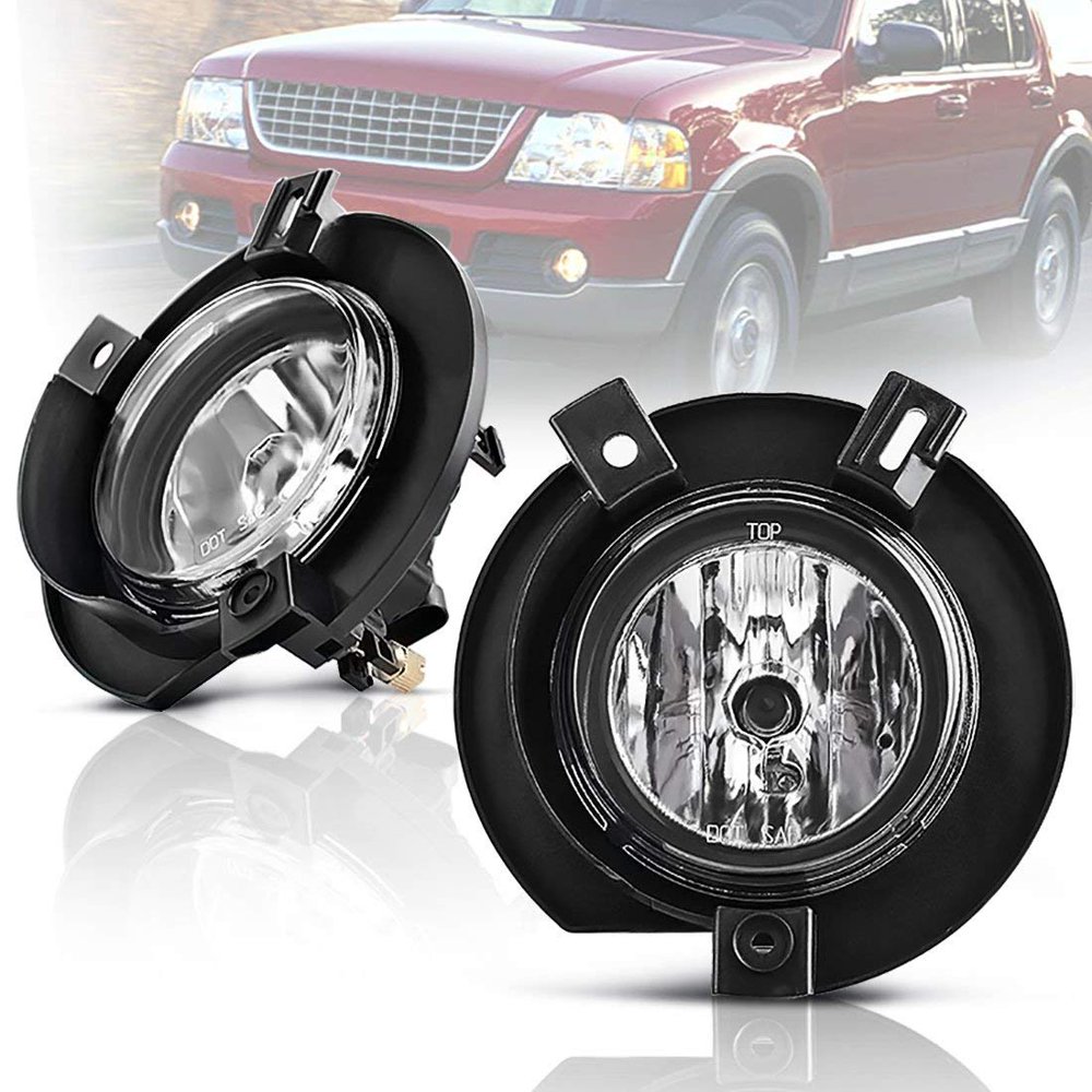 Fog Lights For Ford Explorer 2002 2003 2004 2005 (OE Style Real Glass