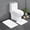 White, variant on 3 Piece Bathroom Rugs Set Flannel Non-Slip U-Shaped Mat For Toilet Absorbent Soft Bath Mat For Master Bath Kids Guest Suite White