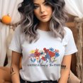thumbnail image 2 of America Land of the Free Floral T-Shirt | Women’s Patriotic Flower Graphic Tee, Dark Heather, Size XL, 2 of 6