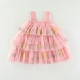 thumbnail image 4 of TAIAOJING Toddler Girls Sleeveless Holiday Tiered Mesh Dress Solid Color A-Line Dance Party Princess Dresses Beach Casual Birthday Boho Sundress Classic 3-4Y, 4 of 4
