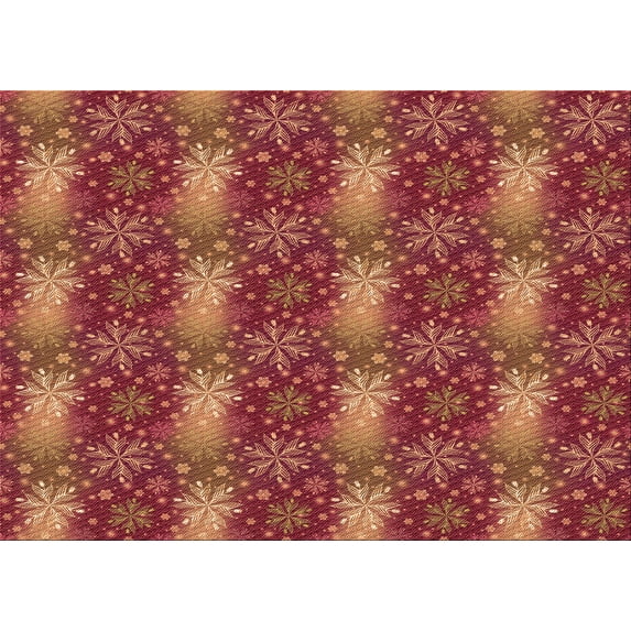 Ahgly Company Indoor Rectangle Patterned Chilli Pepper Red Area Rugs, 5' x 7'